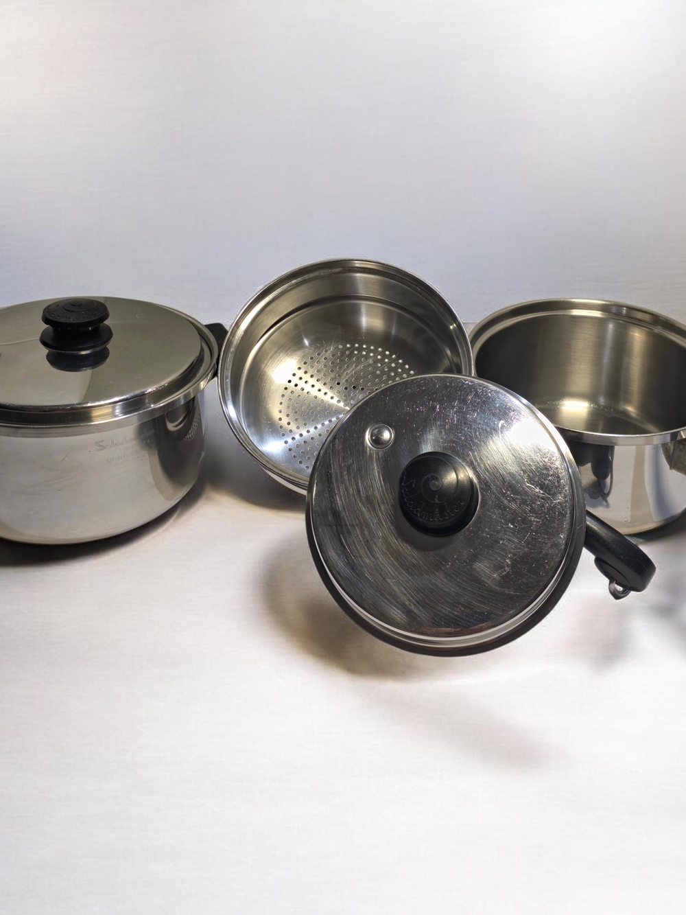 Vintage Saladmaster T304S Surgical Stainless Steel Cookware Set - 5pc Lot